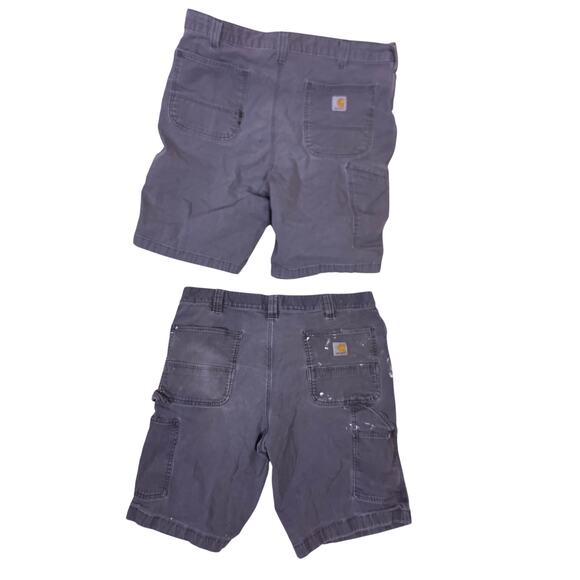 Lot of 2 Carhartt Distressed Work Pants Men’s 38 Waist Relaxed Fit - Picture 2 of 4